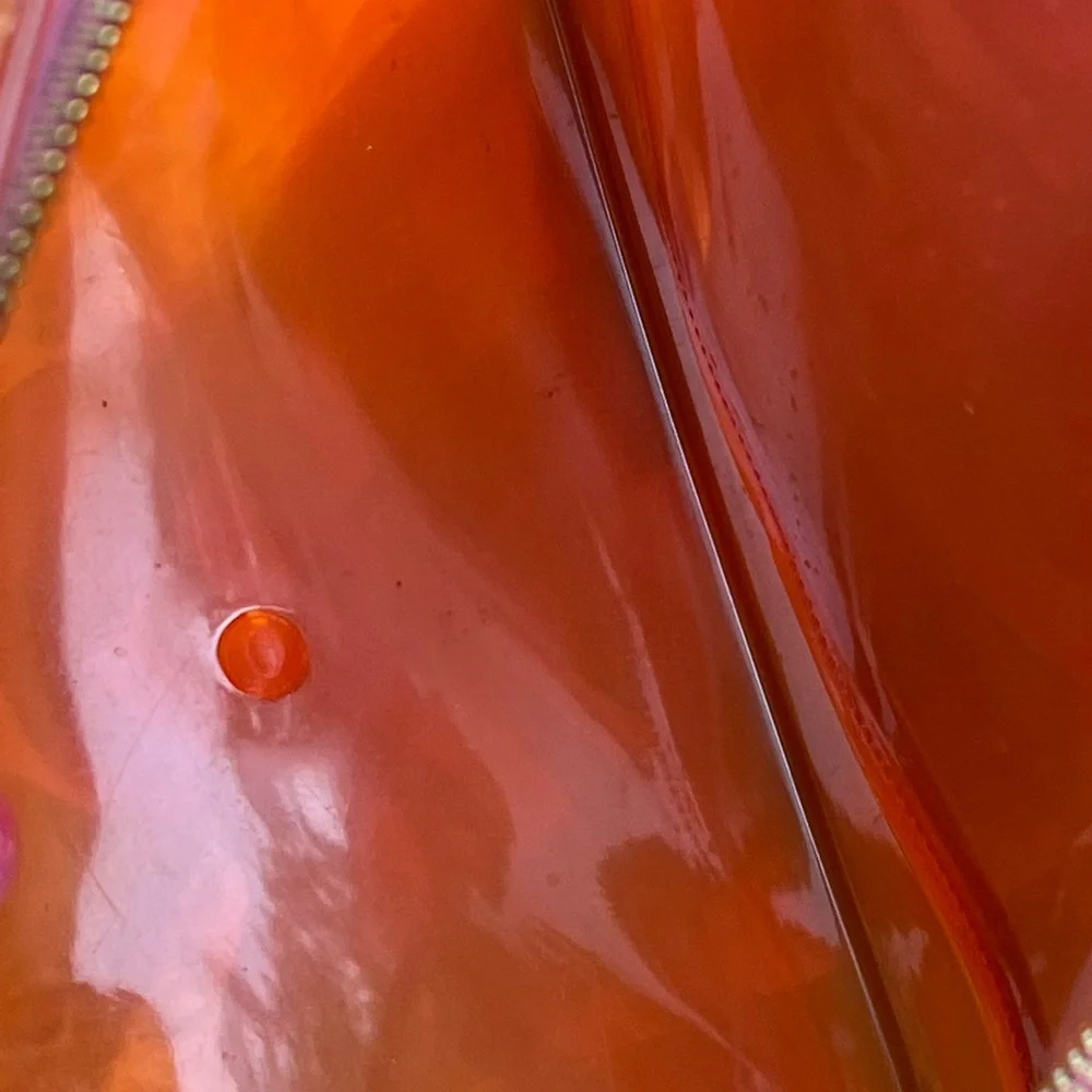 Vintage Y2K 90’s Jelly Bag Rubber Candy Purse, pink, peach, translucent, festiva
